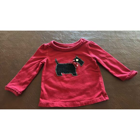 1989 Place Baby Girl  2 Piece Outfit 6-9 Months Shirk and Top Dog on Front - Picture 2 of 7